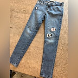 Levi's Blue Skinny Jeans with Unique Patches